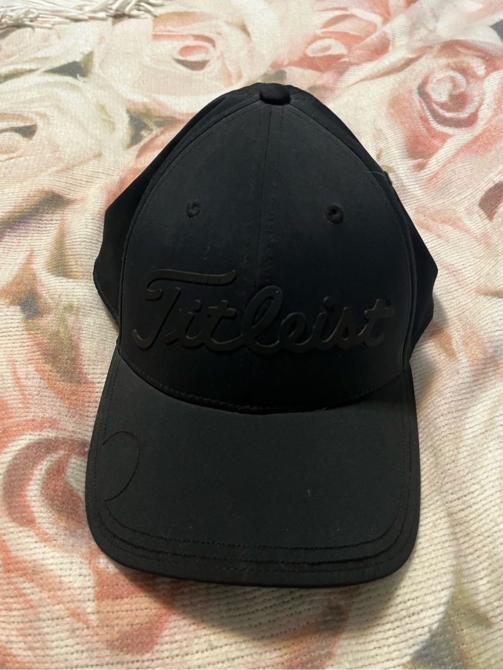 Titleist Black Men's Golf Cap with Raised Logo